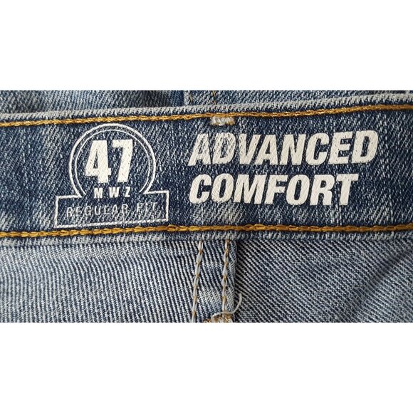 Wrangler 47MWZ Jeans Mens 40/31 Advanced Comfort Regular Fit Jeans Distressed - Picture 5 of 8